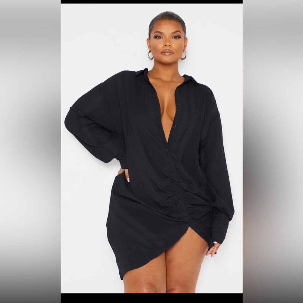 PLT Long Sleeve Shirt Dress